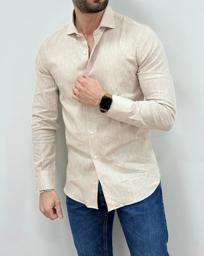 Camisa de linho para homem