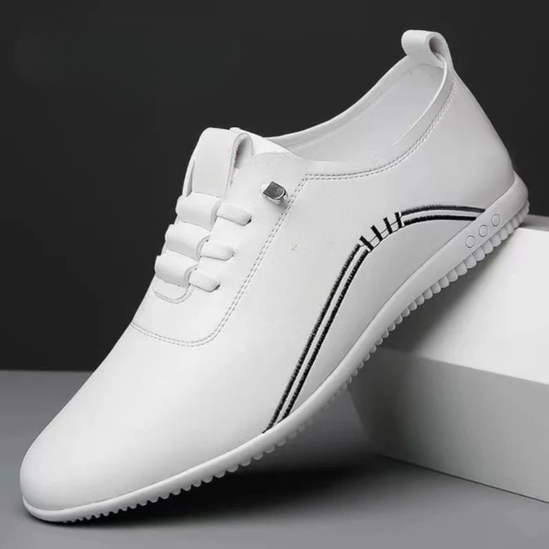 Sapatos Rasos Leves e Macios em Pele para Homem