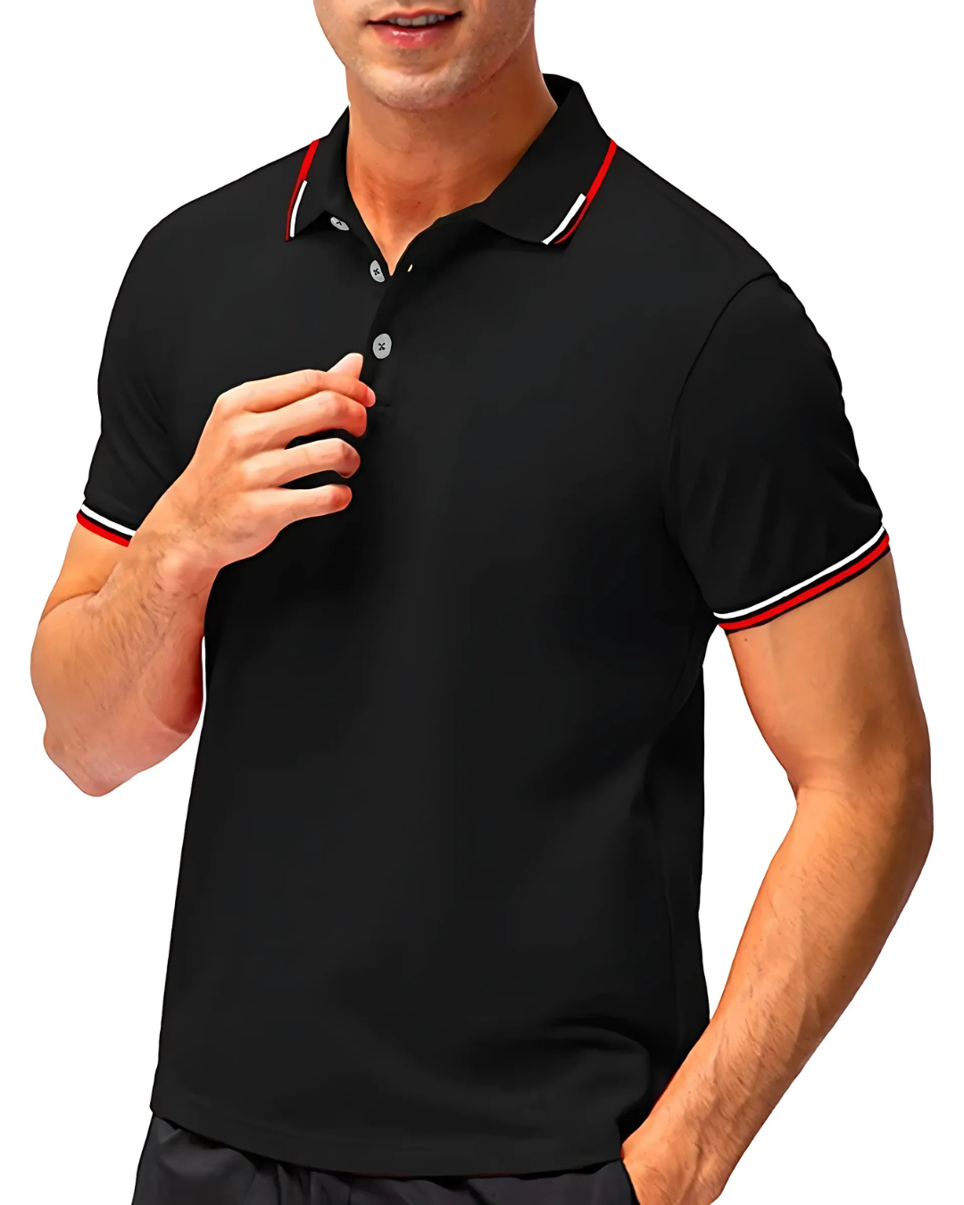 Camisola Pólo Militar Tática de Manga Curta para Homem com Tubagem