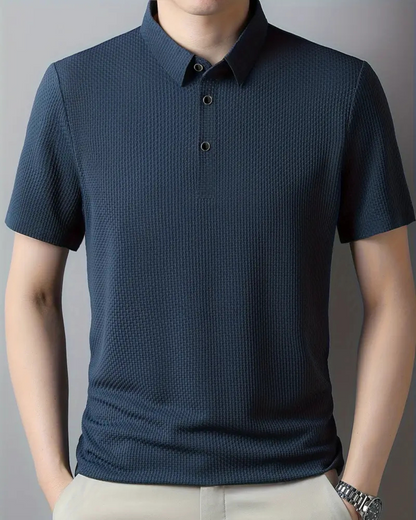 Camiseta polo casual respirável