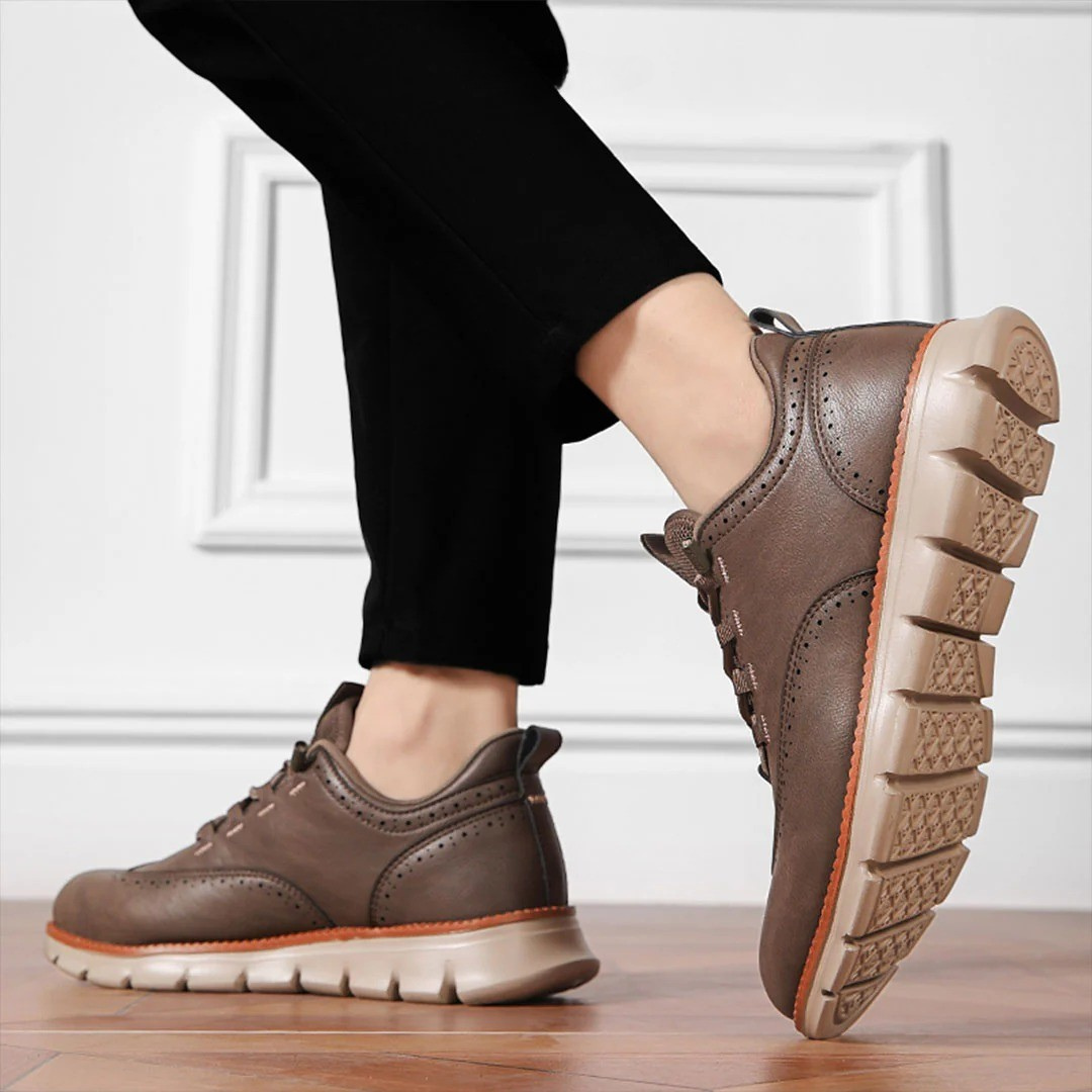 Sapatos casuais à prova de água para homem com sola ortopédica