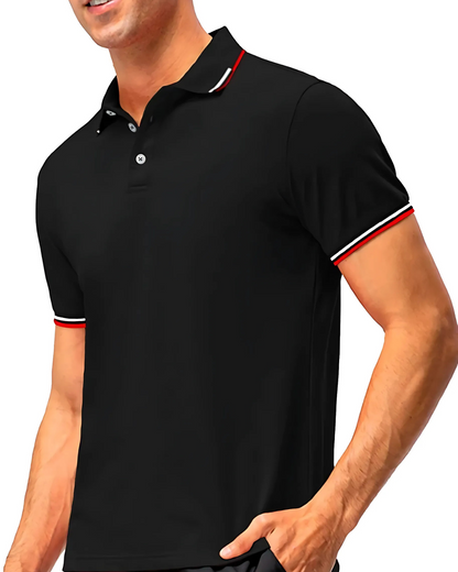 Camisola Pólo Militar Tática de Manga Curta para Homem com Tubagem
