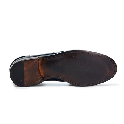 Mocassins de Couro Elegantes e Brilhantes para Homem