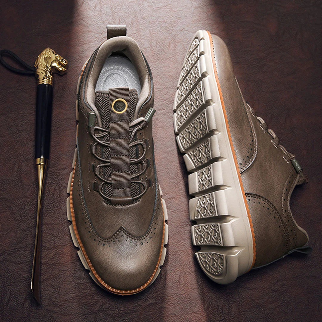 Sapatos casuais à prova de água para homem com sola ortopédica