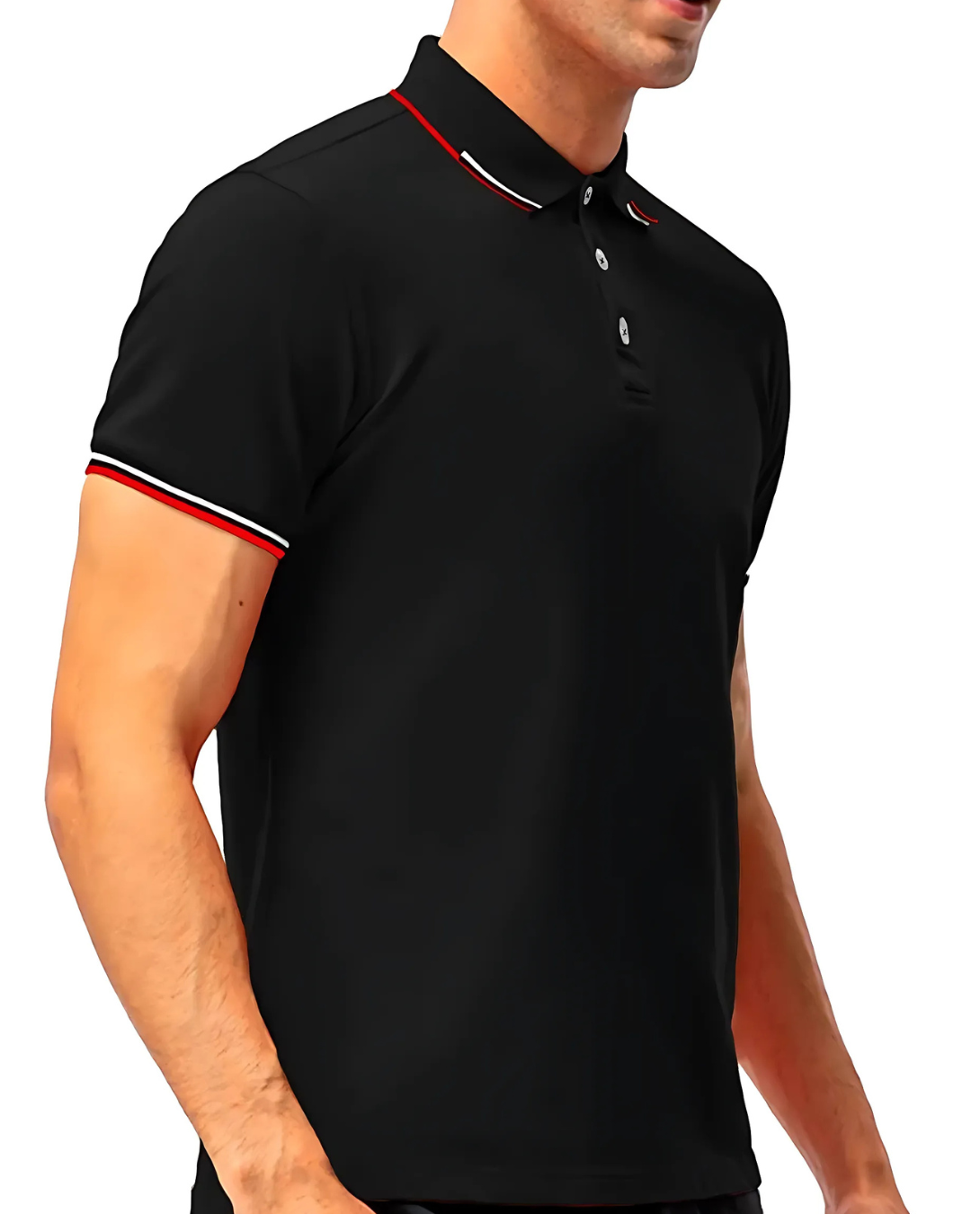 Camisola Pólo Militar Tática de Manga Curta para Homem com Tubagem