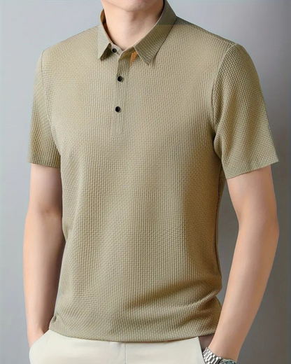 Camiseta polo casual respirável