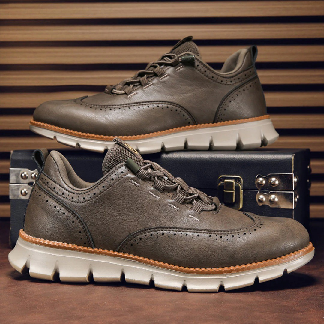Sapatos casuais à prova de água para homem com sola ortopédica