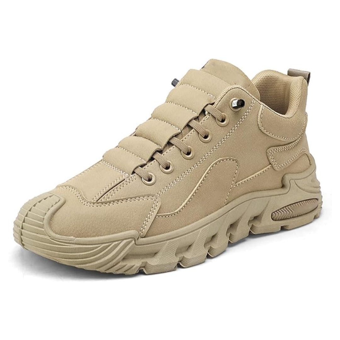 Sapatos casuais antiderrapantes de sola grossa para homem