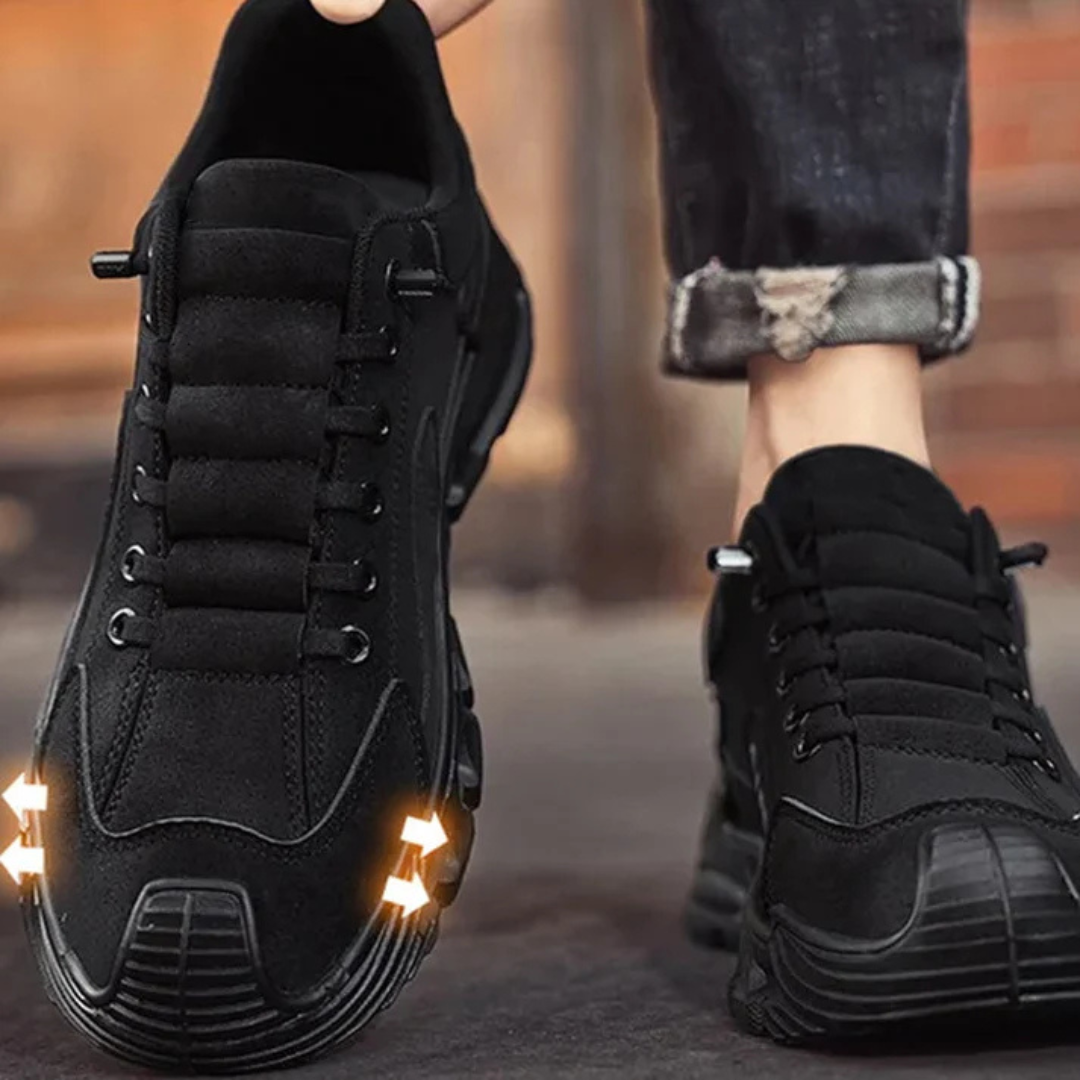 Sapatos casuais antiderrapantes de sola grossa para homem